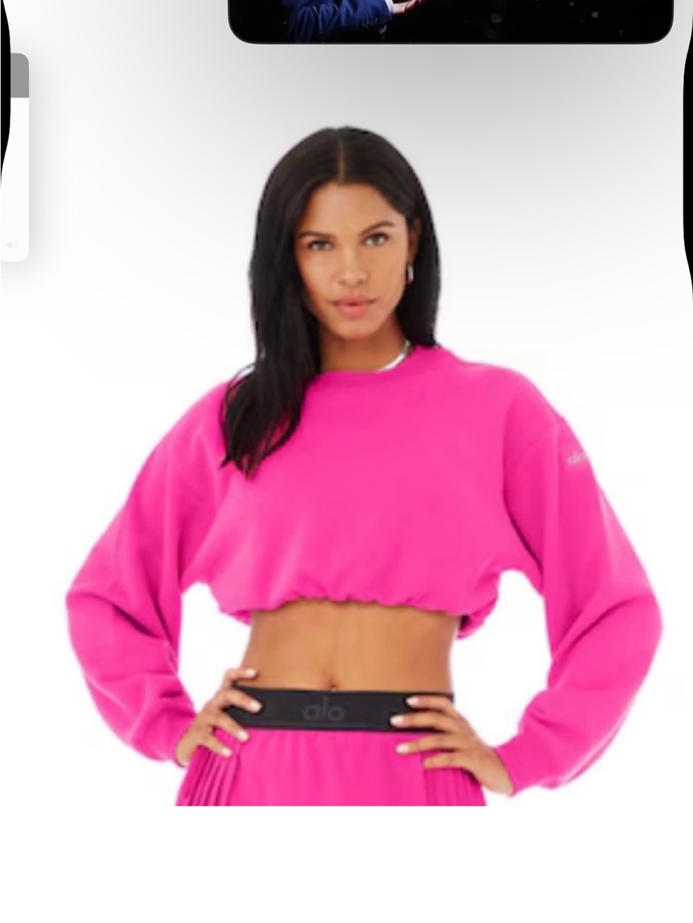 Alo yoga S crop sweatshirt